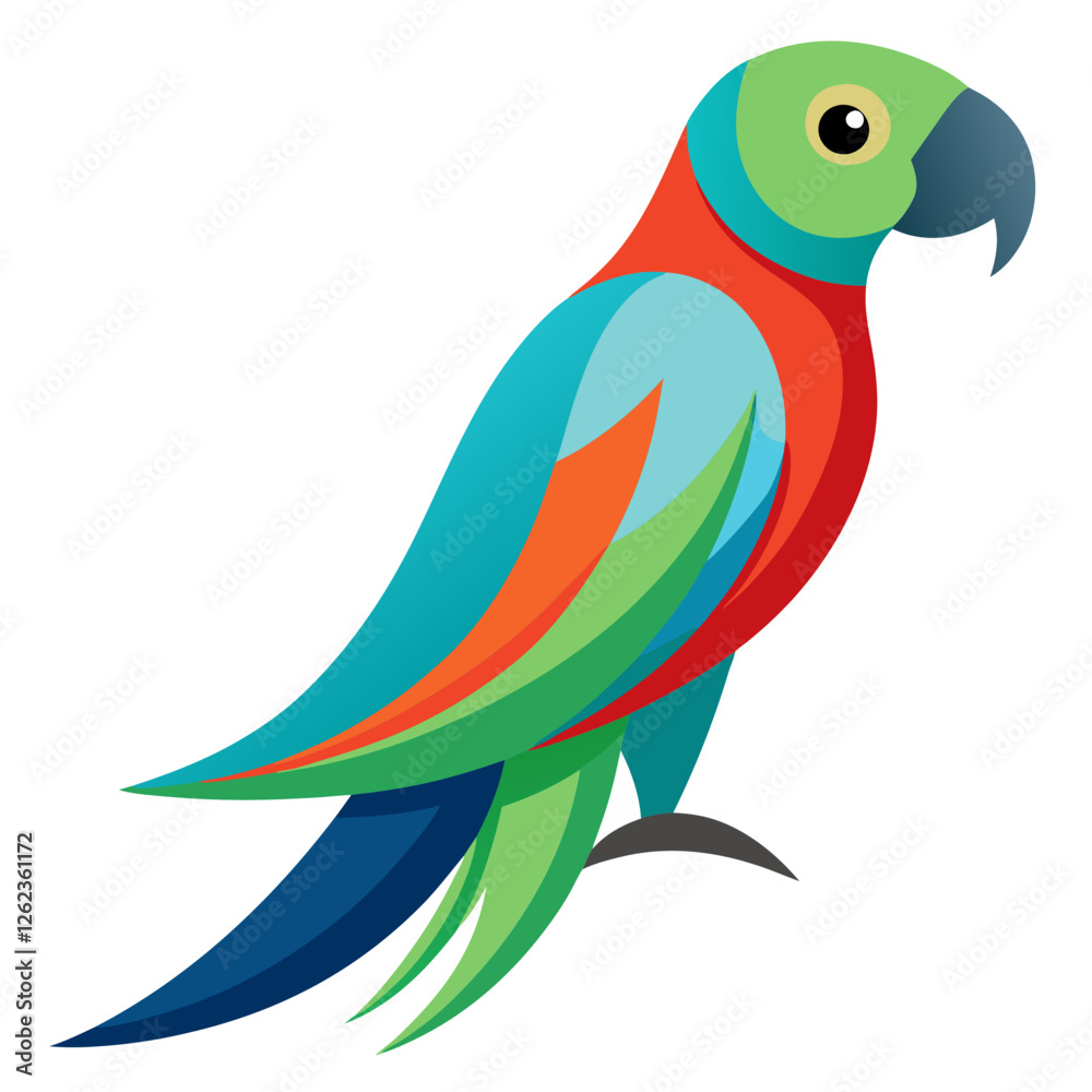 Fototapeta premium parrot on a branch