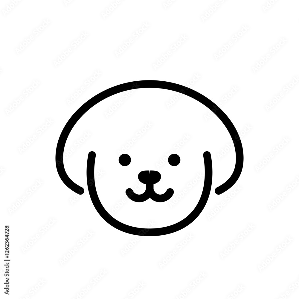 シンプル犬アイコン シンプル犬アイコン