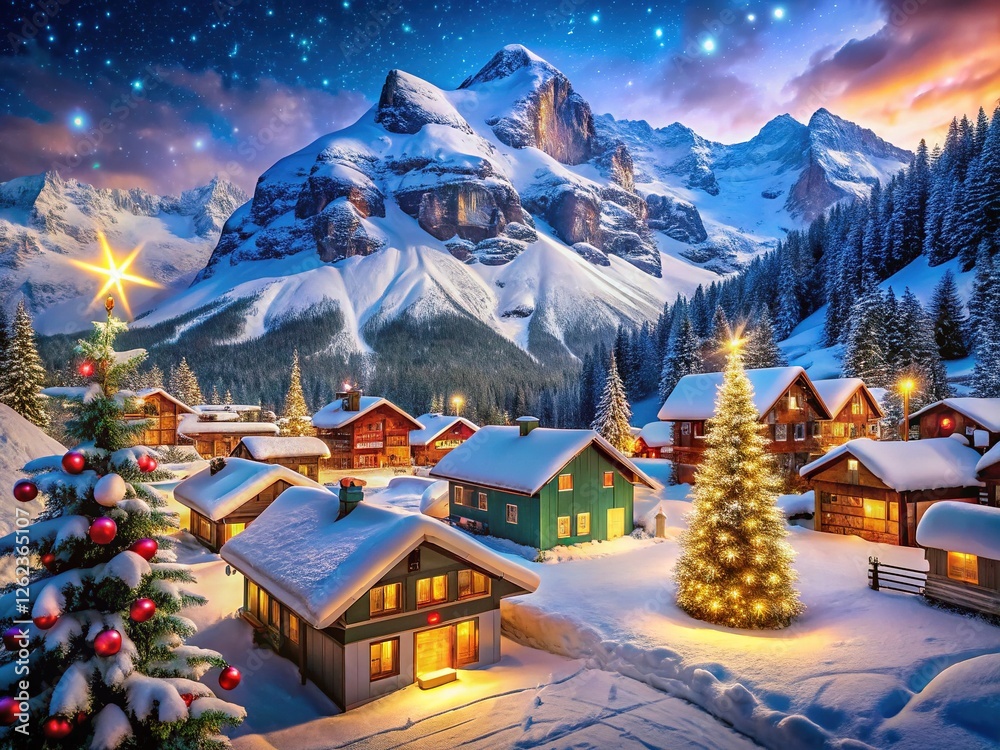 Snowy Mountain Village: A Winter Wonderland Snowy Mountain Village: A Winter Wonderland
