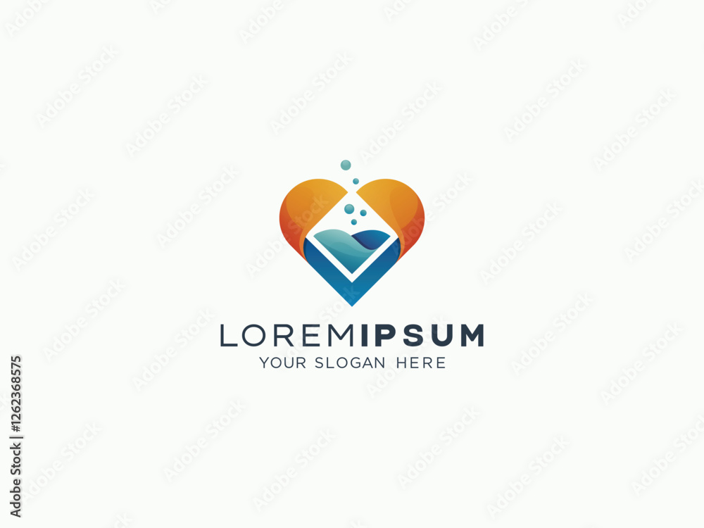 Love and care logo design vector template