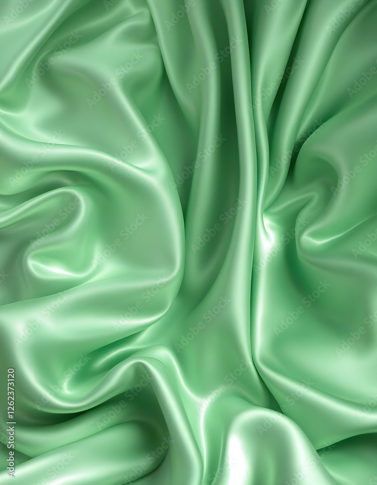 Obraz premium green silk background