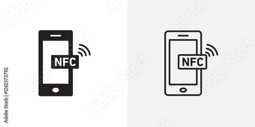 NFC communication vectors icons pack for apps and Ui Ux desigs