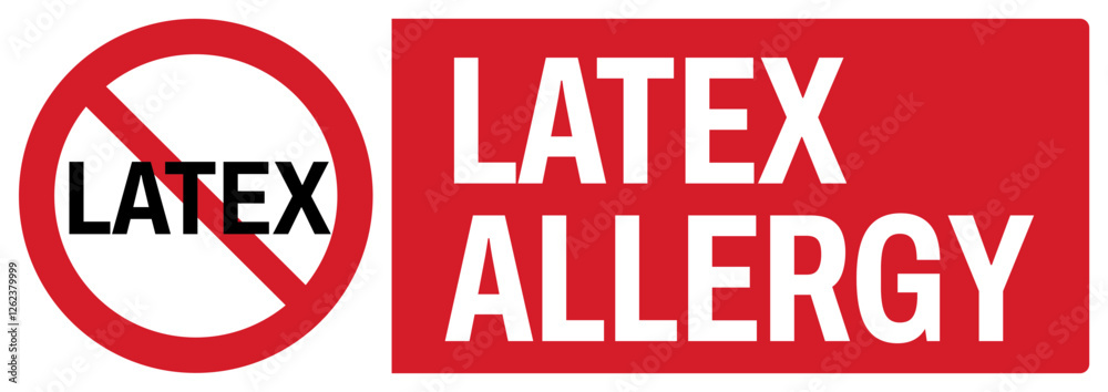 ISO prohibition safety signs uppercase text_latex allergy_landscape size 1/2 a4,a3,a2,a1	
 