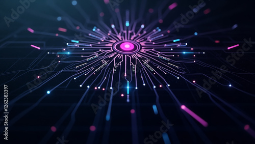 digital technology ai abstract background
