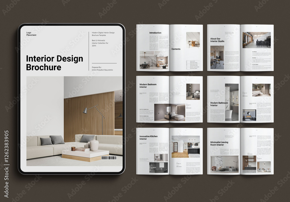 Digital Interior Design Brochure Template Stock Template | Adobe Stock