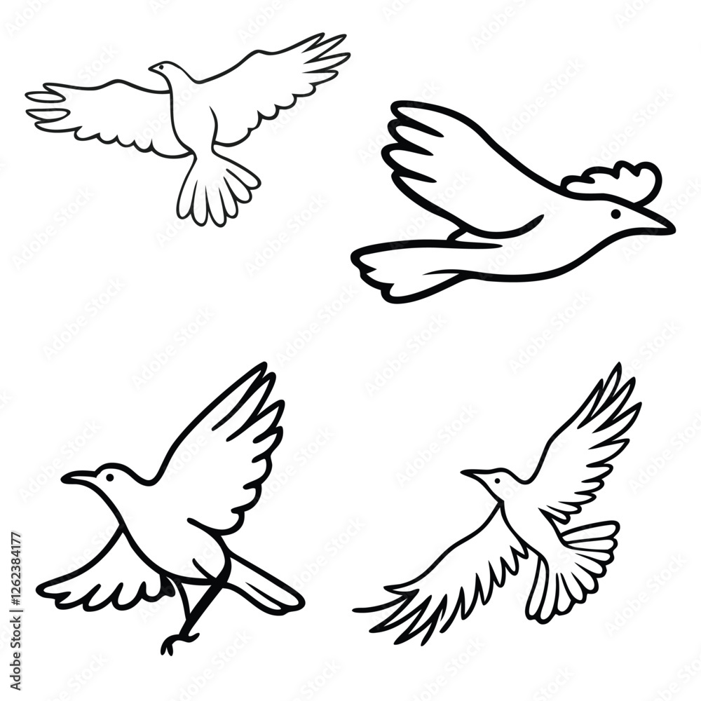 vector set of birds vector set of birds