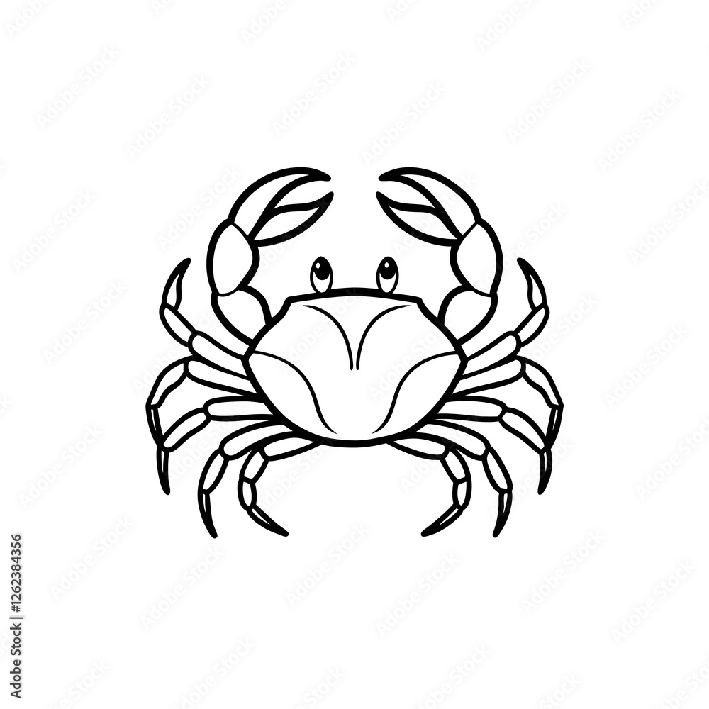 crab line art on white background
crab line art on white background