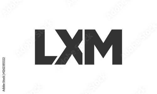 LXM logo design template with strong and modern bold text. Initial based vector logotype featuring simple and minimal typography. Trendy company identity.