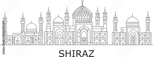 Shiraz City Line Draw Simple Minimalist
