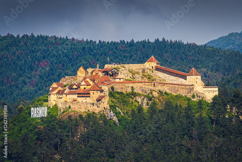 View to old Rasnov town photo