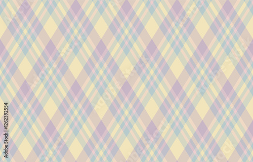 Soft pastel plaid pattern, ideal for textile design, backgrounds, and website design.  Subtle and elegant, this seamless texture offers a calming and versatile aesthetic.