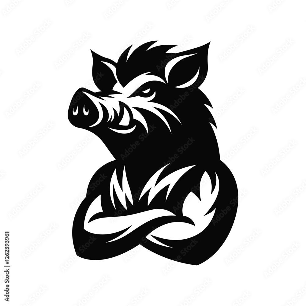 Pig crossed hands Pig crossed hands