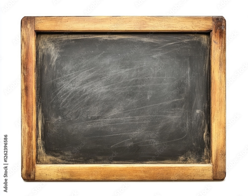 Rustic wooden framed chalkboard, blank, studio, isolated, education Rustic wooden framed chalkboard, blank, studio, isolated, education