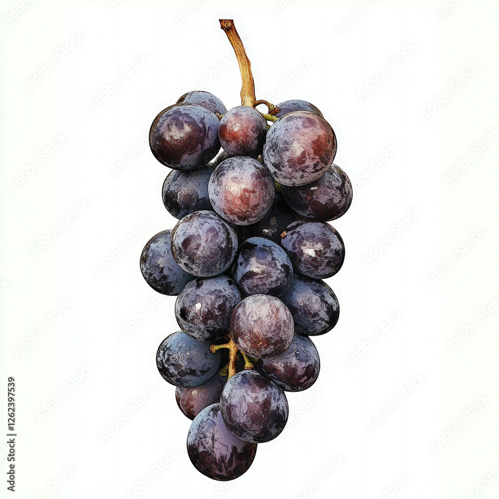 Fototapeta premium Black Grapes Isolated