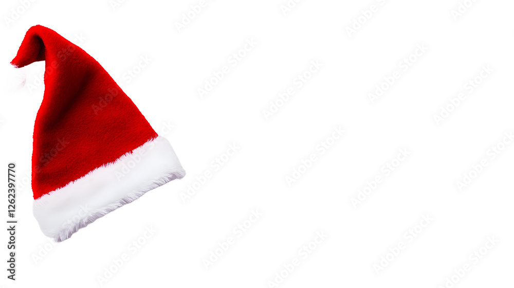 A simple and festive image of a Christmas hat on a white background, symbolizing the holiday season, cheer, and celebration, perfect for conveying the spirit of Christmas.
A simple and festive image of a Christmas hat on a white background, symbolizing the holiday season, cheer, and celebration, perfect for conveying the spirit of Christmas.