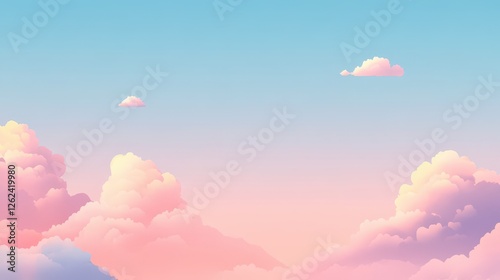 Wallpaper Mural A gradient sky transitioning from sunrise pinks to soft blues, with a few light clouds scattered across, creating a peaceful and hopeful atmosphere for personal or motivational content Torontodigital.ca