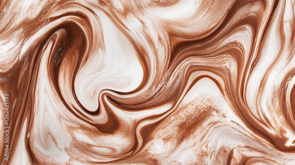 Abstract swirling pattern in warm brown and cream tones creates a soothing visual effect Abstract swirling pattern in warm brown and cream tones creates a soothing visual effect