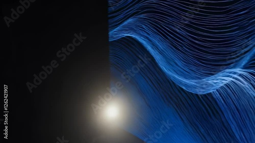 Abstract Blue Wave Visualization