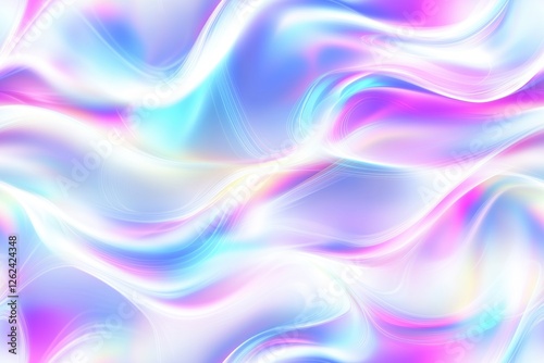 A seamless vibrant, abstract background featuring flowing waves of pastel colors including pink, blue, and white, creating a dreamy and ethereal effect.