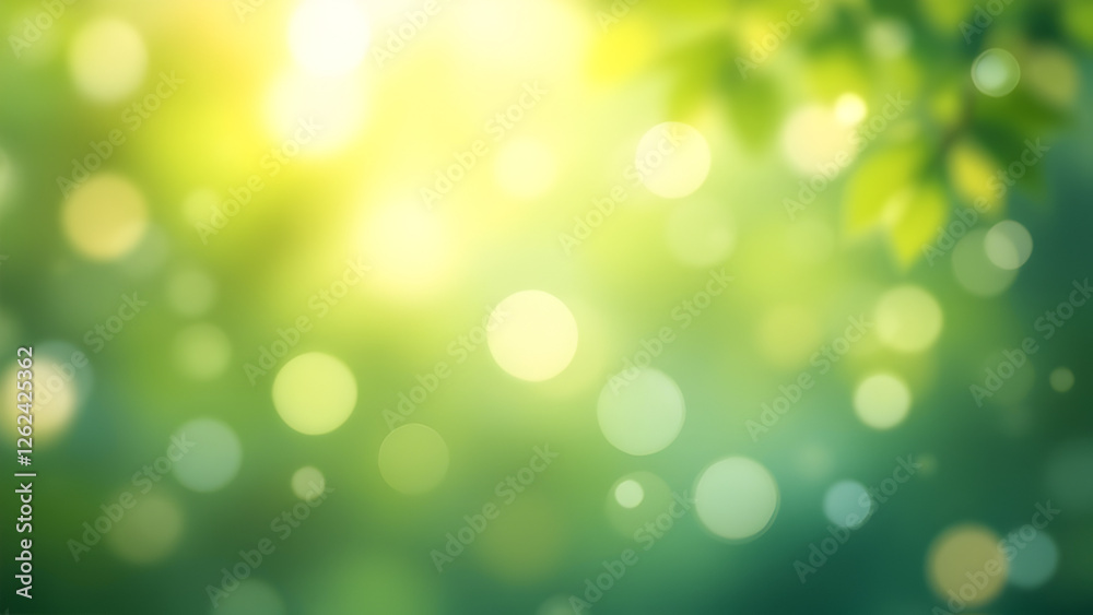 Obraz premium World environment day concept: green grass and blue sky abstract background with bokeh, earth day, forest day.