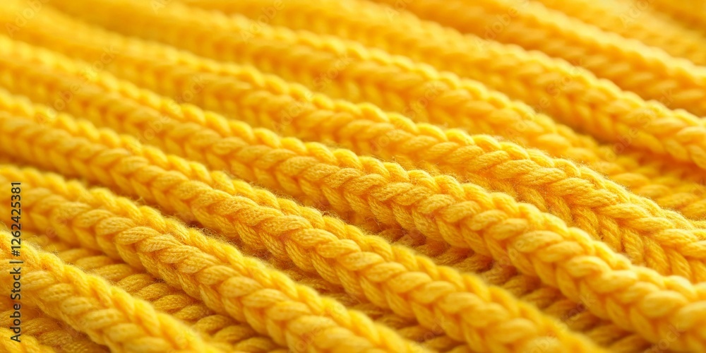 Soft Yellow Knitted Fabric Texture Background - Close Up Macro Shot Soft Yellow Knitted Fabric Texture Background - Close Up Macro Shot