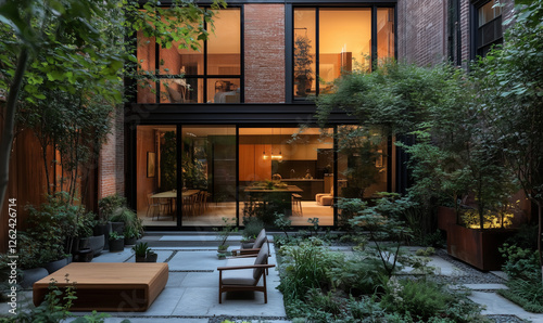 Trendy townhouse with open living spaces, polished finishes, and modern interior design elements