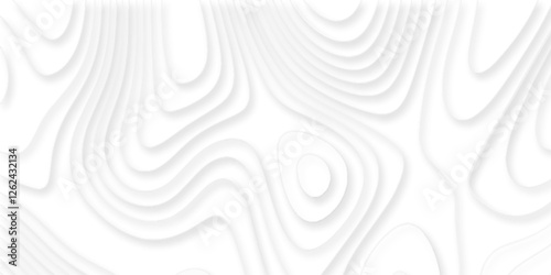 Blank Detailed topographic patter line map background , abstract background vector natural shadow papercut web topography map spiral line,. 3d realistic papercut decoration textured with wavy layers.