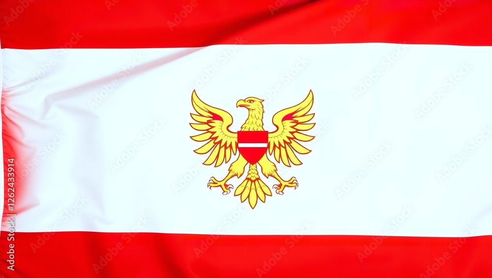 A majestic Austrian national flag with three horizontal stripes A majestic Austrian national flag with three horizontal stripes