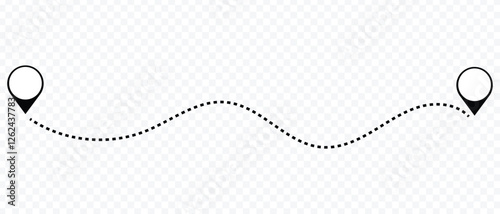 Location pin Map distance icon. start and finish route map distance sign. vector illustration.