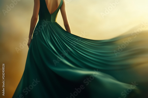 Elegant figure in evening g...