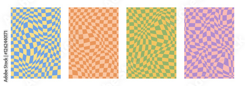 Psychedelic checkerboard poster