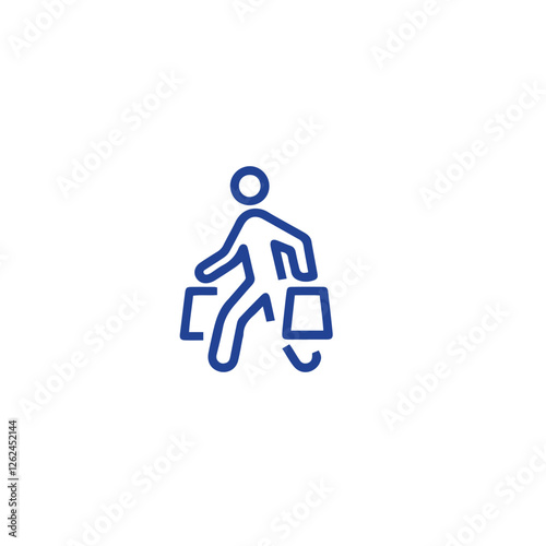 shopping icon vector line design , shopping cart icon