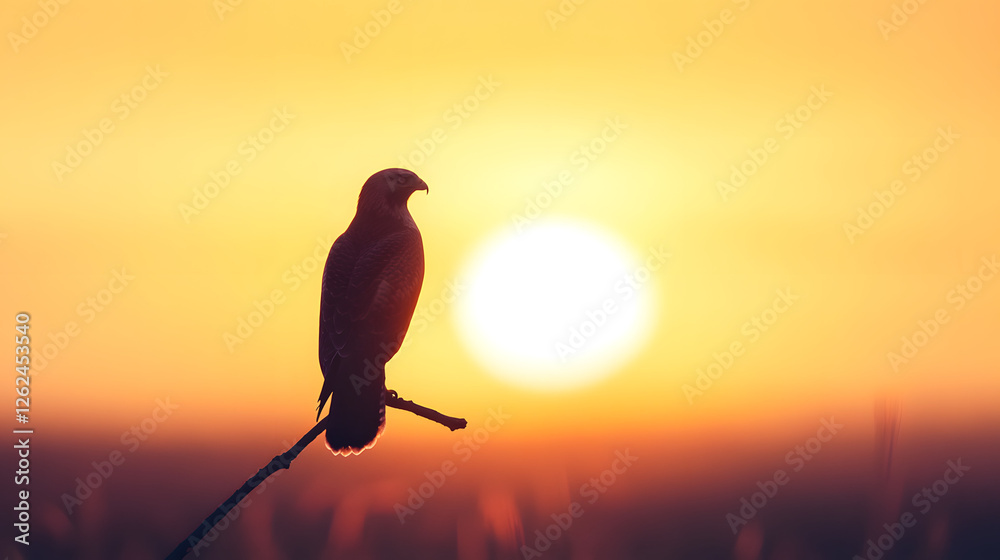 A hawk perched on a branch, overlooking a vast field during the predawn hours, capturing the tranquility before sunrise.
A hawk perched on a branch, overlooking a vast field during the predawn hours, capturing the tranquility before sunrise.