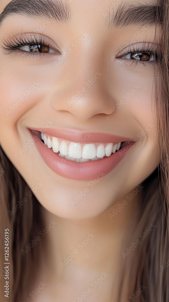 Woman smiling, closeup, beauty, healthy teeth, natural light Woman smiling, closeup, beauty, healthy teeth, natural light
