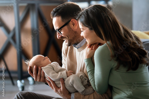 Fotografia Family love parenthood baby concept