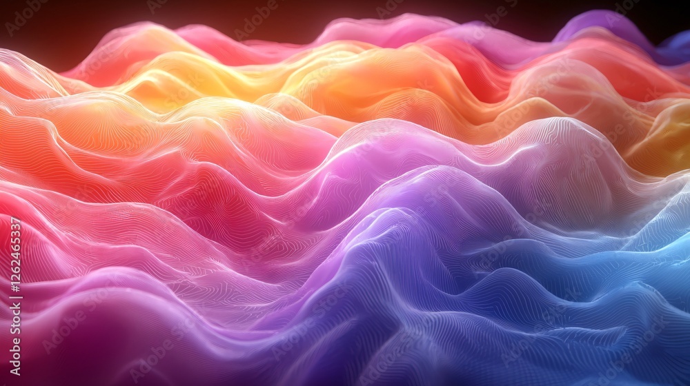 Obraz premium Abstract Colorful Waves, Vibrant Gradient Background