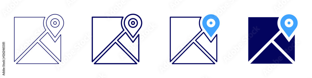 Map translation icon in 4 different styles. Thin Line, Line, Bold Line, Duotone. Duotone style. Editable stroke Map translation icon in 4 different styles. Thin Line, Line, Bold Line, Duotone. Duotone style. Editable stroke