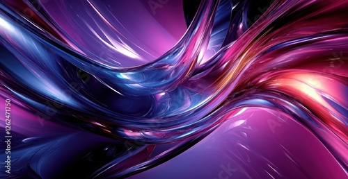 Abstract Purple and Blue Swirls: A Digital Art Masterpiece
