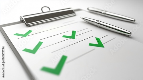 Checklist with Check Marks for Successful Project Management