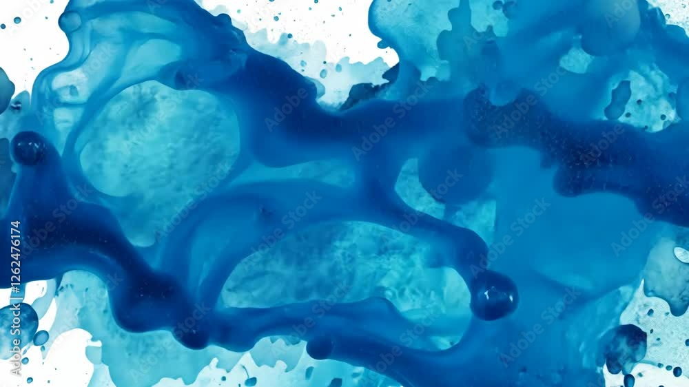 Dynamic blue abstract watercolor design showcasing fluid movement and vibrant hues Dynamic blue abstract watercolor design showcasing fluid movement and vibrant hues