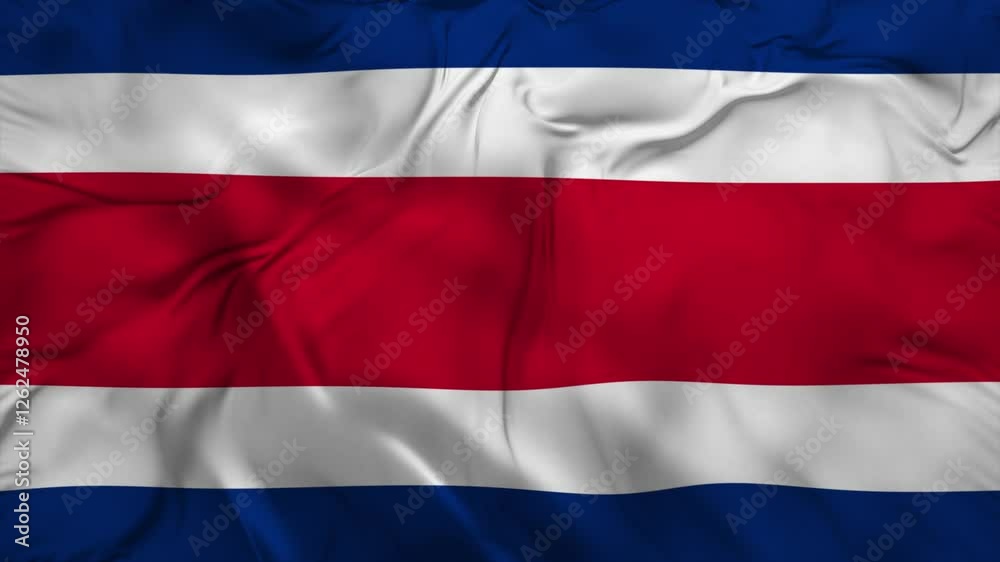 Costa Rica Country flag waving seamless loop animation, Silky Costa Rica flag Costa Rica Country flag waving seamless loop animation, Silky Costa Rica flag