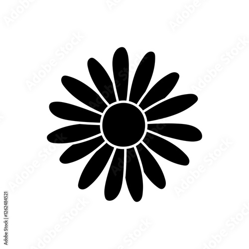 Flower icon vector. Garden illustration sign. Flora symbol or logo.
