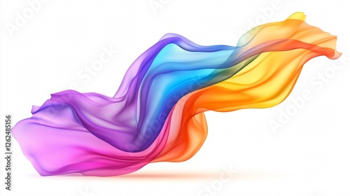 Vector Illustration of Colorful Fabric Swatch Isolated on White Background