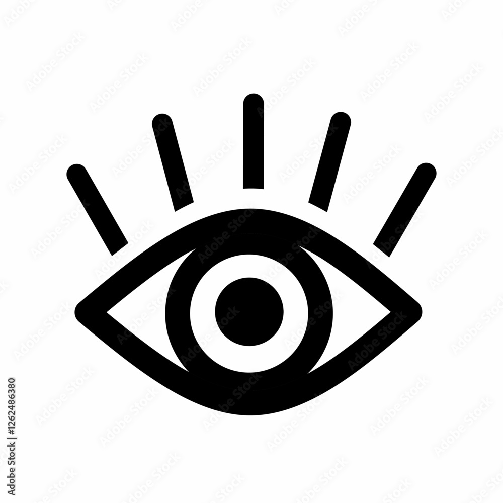vision icon vector on white background. eye icon vision icon vector on white background. eye icon