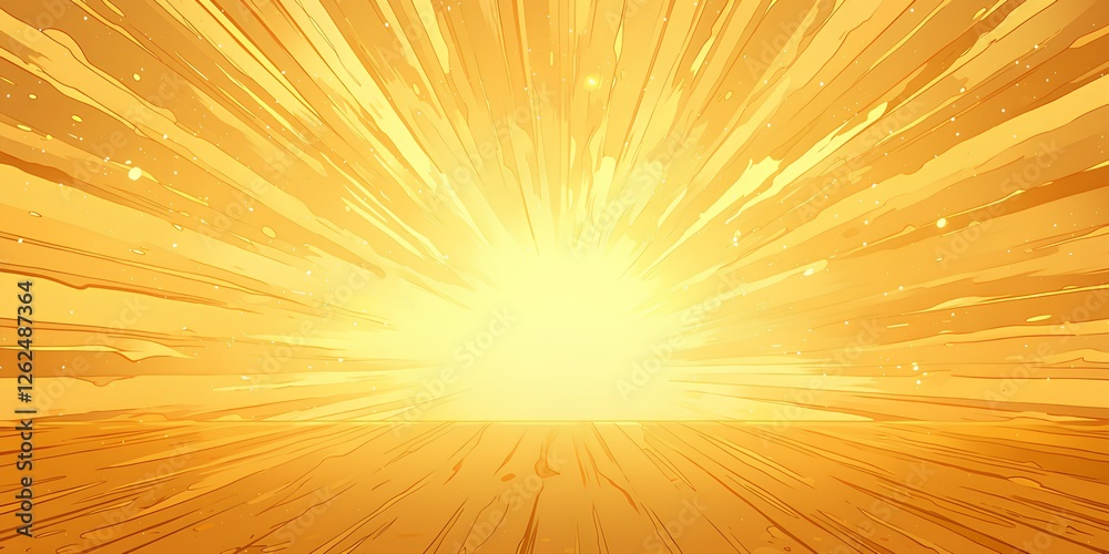 Obraz premium sunburst light with comic art style background