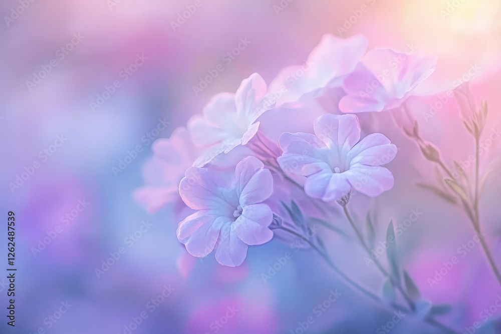 Verbena Flower: Beautiful Soft Focus Bloom in Garden, Celebratory Background Verbena Flower: Beautiful Soft Focus Bloom in Garden, Celebratory Background