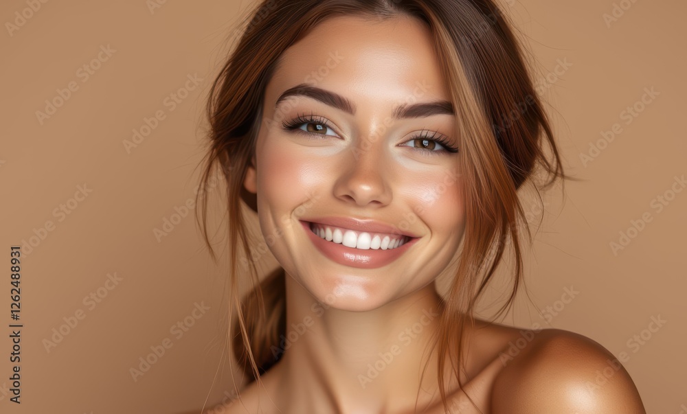 Smiling woman with glowing skin Smiling woman with glowing skin