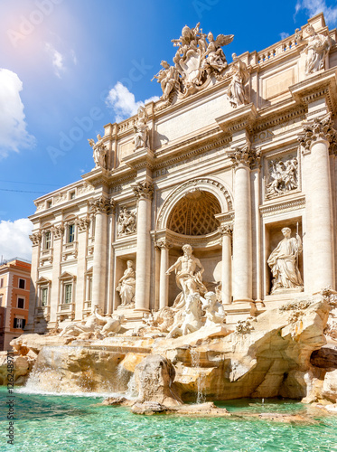Famous Trevi fountain in autumn, Rome, Italy