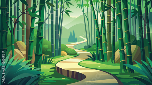 bamboo forest in the morning