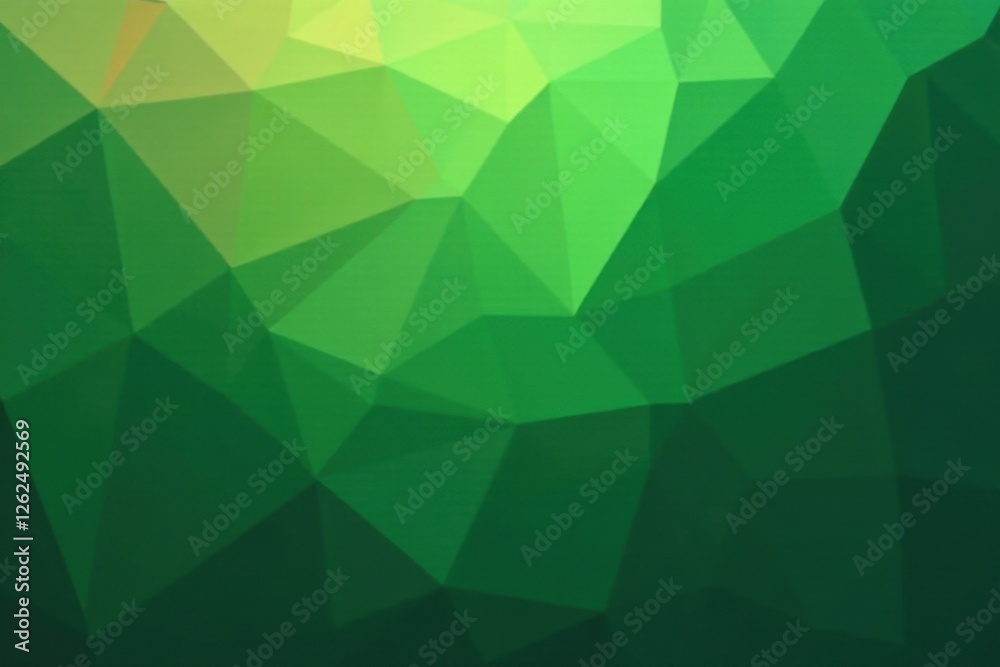 Fototapeta premium Green polygonal abstract design, sharp angles, vibrant hues , lime, surface, triangles